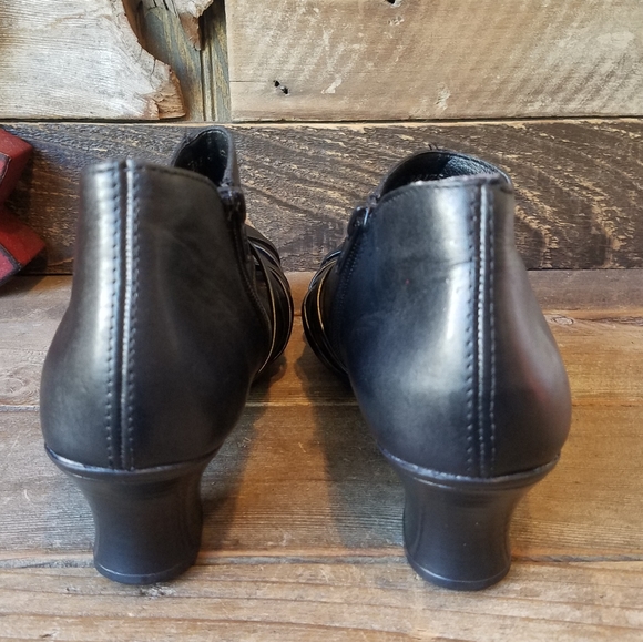 Rieker Shoes | Stylish Rieker Black Leather Full Zip Ankle Bootie | Poshmark
